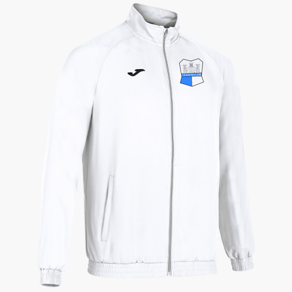 Trainingsjacke mit Zip DOHA weiß mit Logo